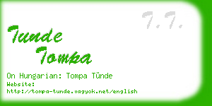 tunde tompa business card